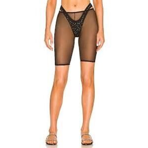 Monica Hansen NWT Beachwear Mesh‎ Coverup Bottom/Bike Shorts Small MSRP $117